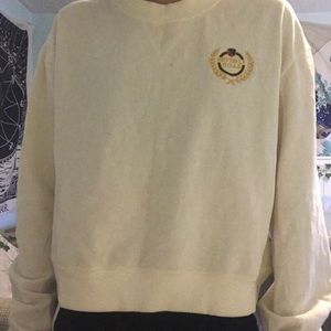 Cream crew neck